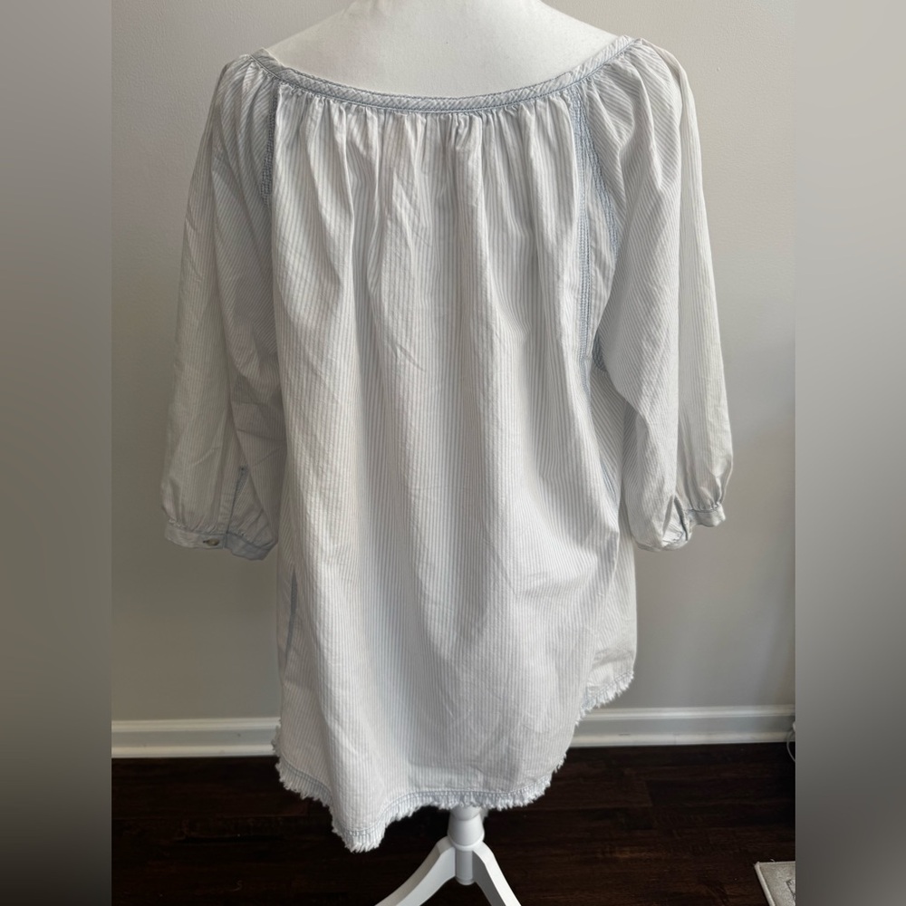 We The Free Light Blue & White Button-Down Shirt - Picture 8 of 10